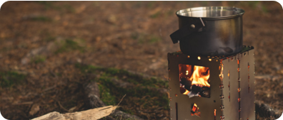 Feuerstelle im Wald